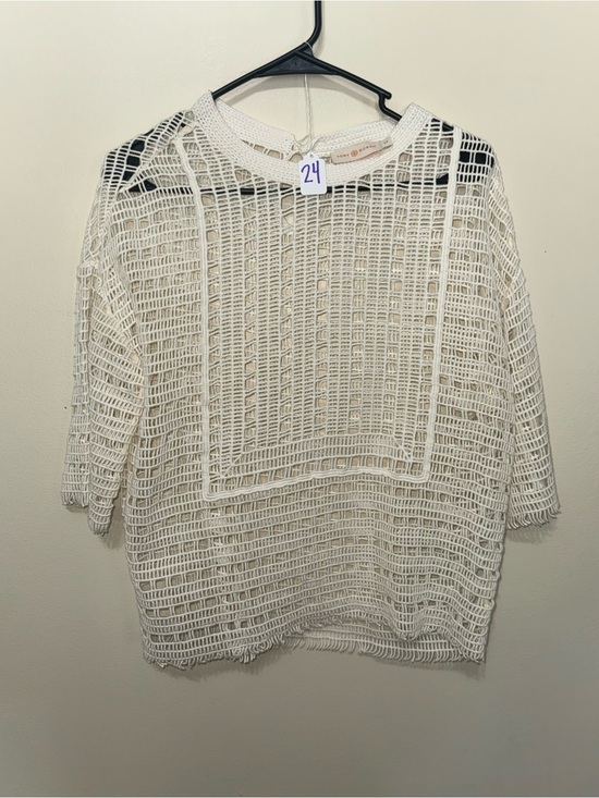 Tory Burch Tops - White Crochet Knit Top by Tory Burch